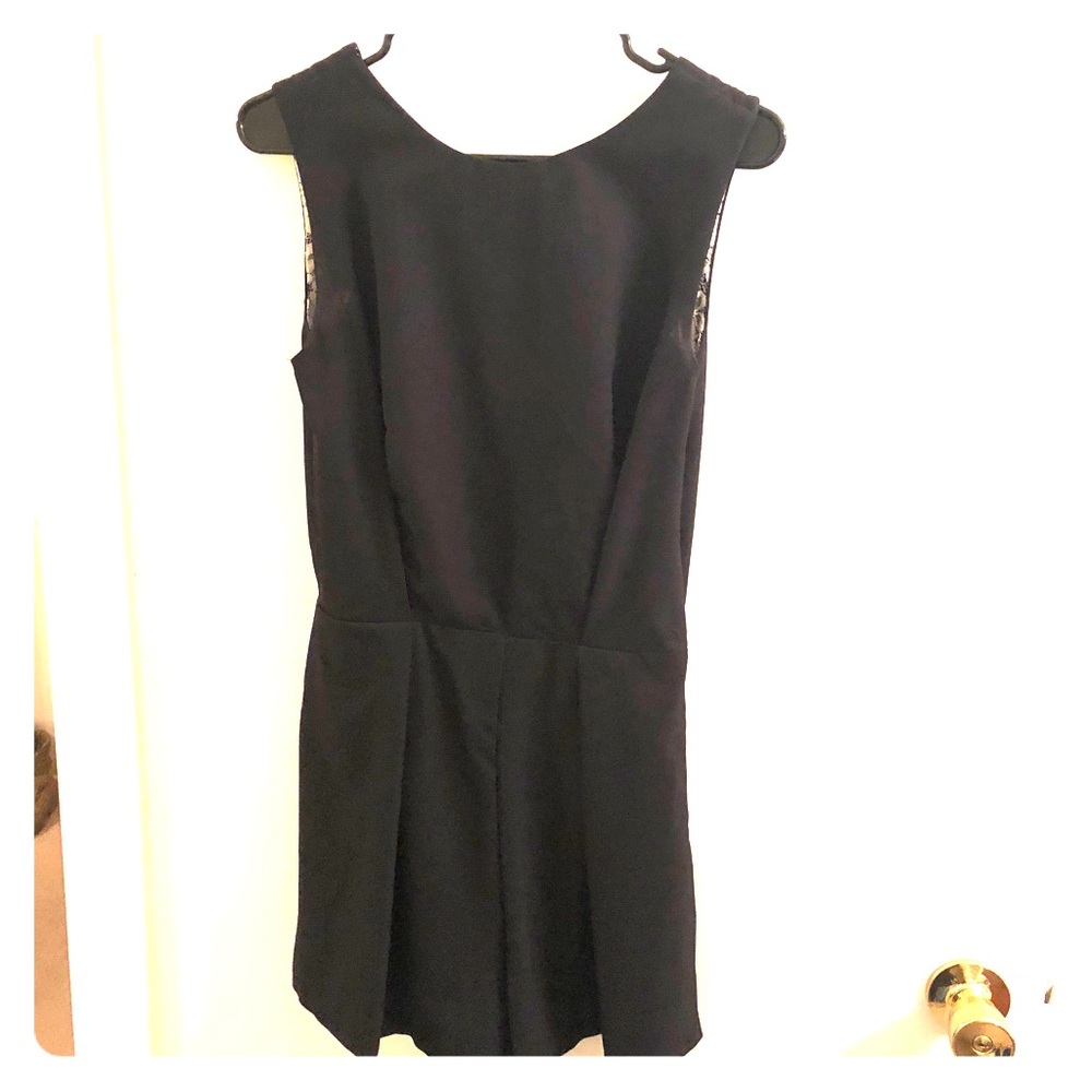 Black sleeveless romper